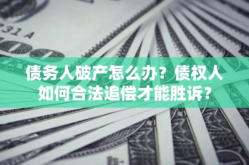 北京债务人破产怎么办？债权人如何合法追偿才能胜诉？