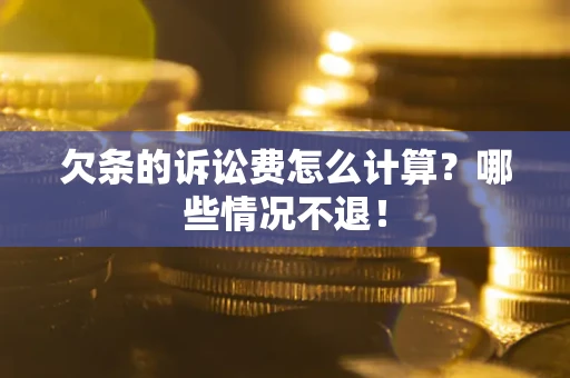 北京欠条的诉讼费怎么计算？哪些情况不退！