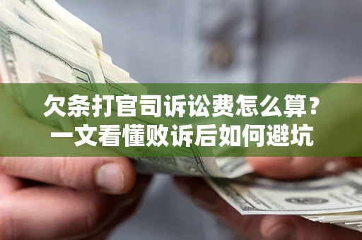 北京欠条打官司诉讼费怎么算？一文看懂败诉后如何避坑